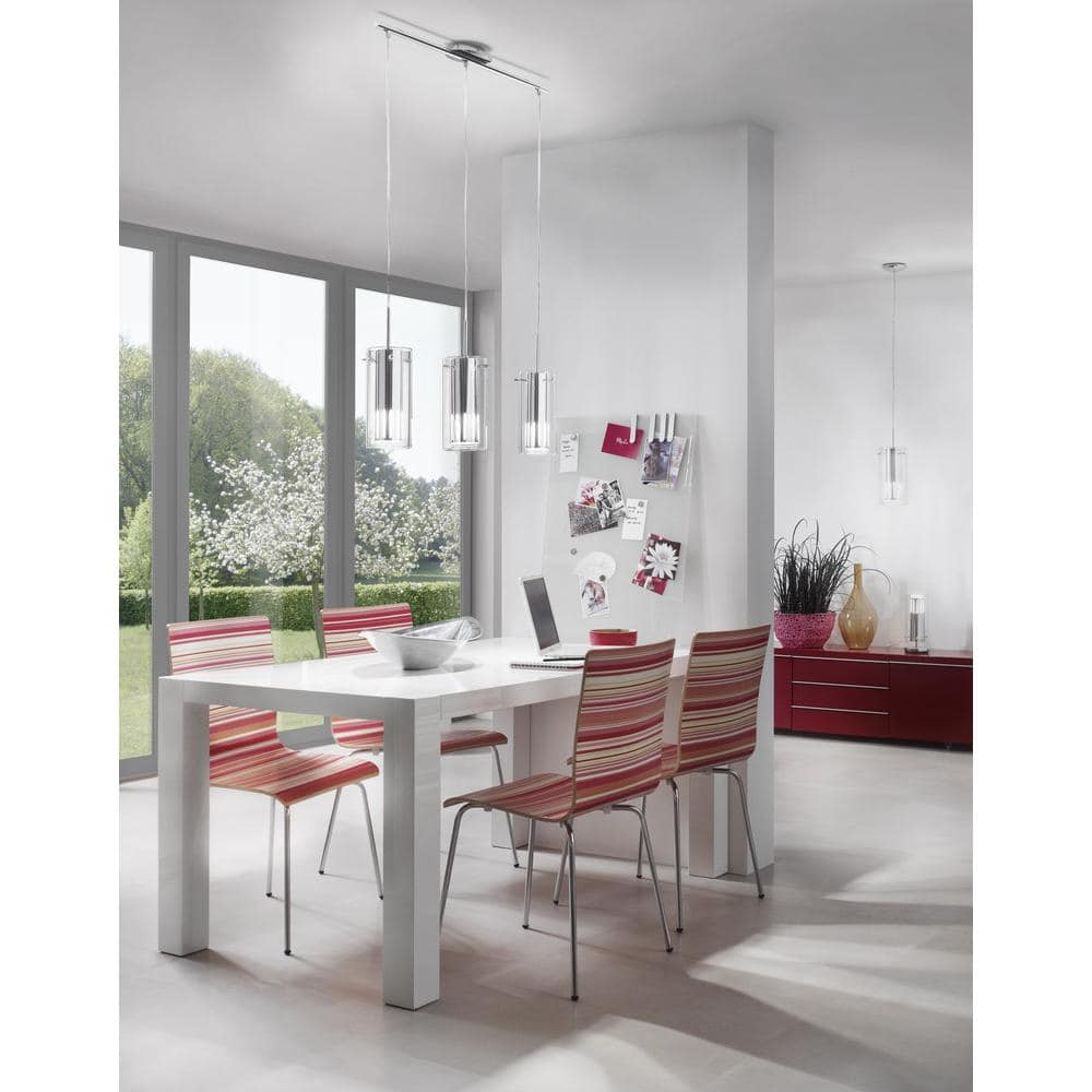 Pinto 1 Mini Chrome Pendant with Clear Glass Shade