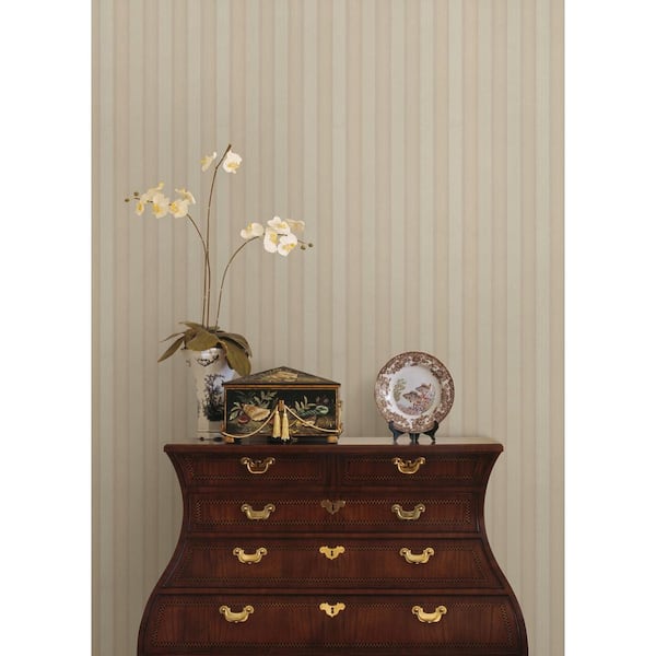 Zeta Peach Moire Stripe Wallpaper Sample