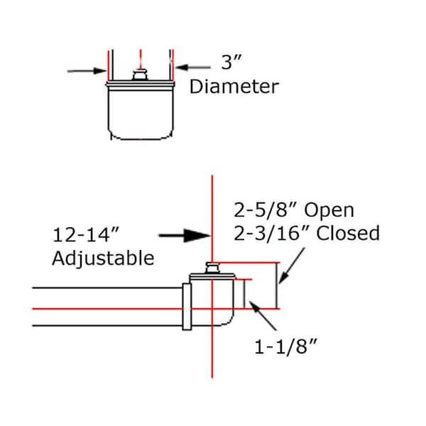 Extended 6 Soft Touch Tub Drain — Barclay Products Limited