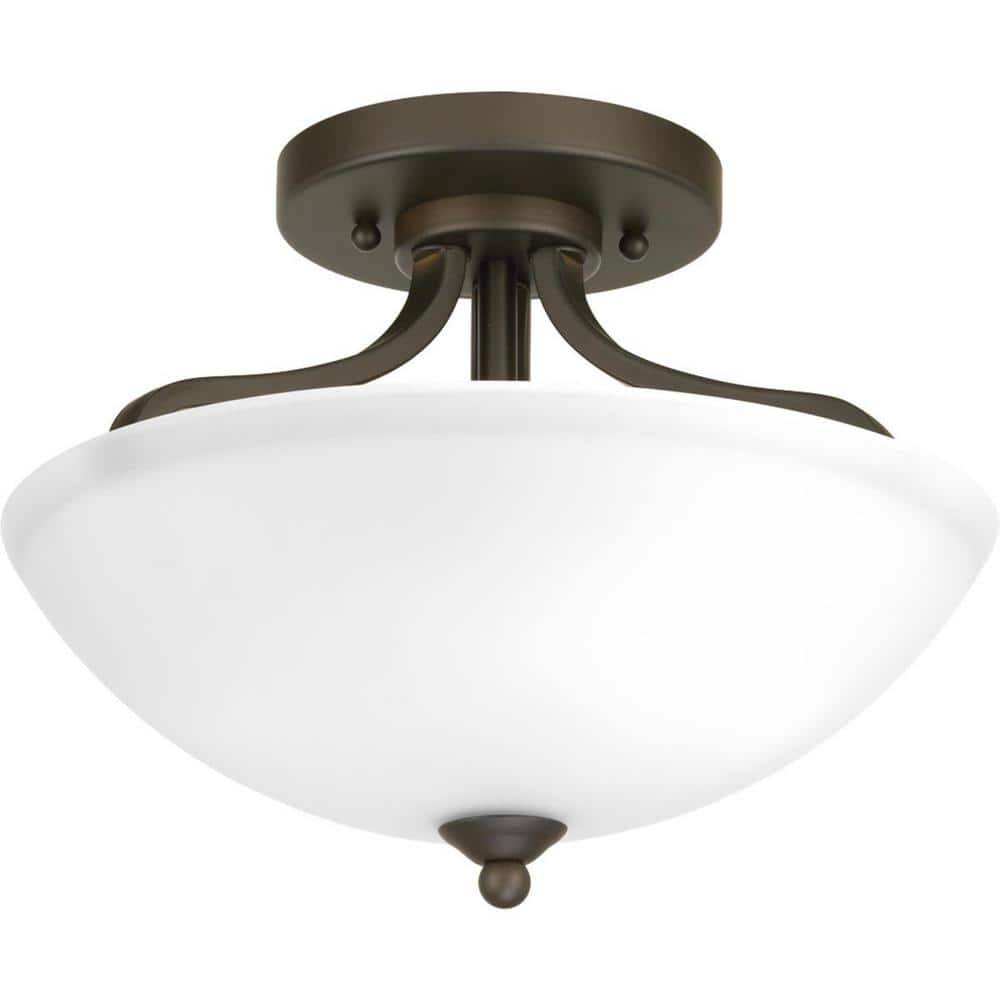 Progress Lighting Laird Collection 2-Light Antique Bronze Semi-Flush ...