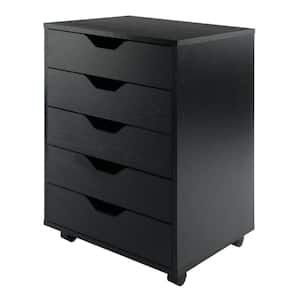 Halifax Black 5-Drawer Storage Cabinet