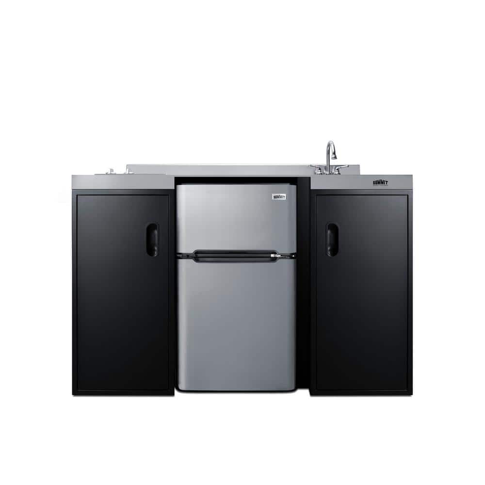 Summit Appliance 54 in. Compact Kitchen in Stainless Steel, ADA Compliant  CK55ADASINKR - The Home Depot