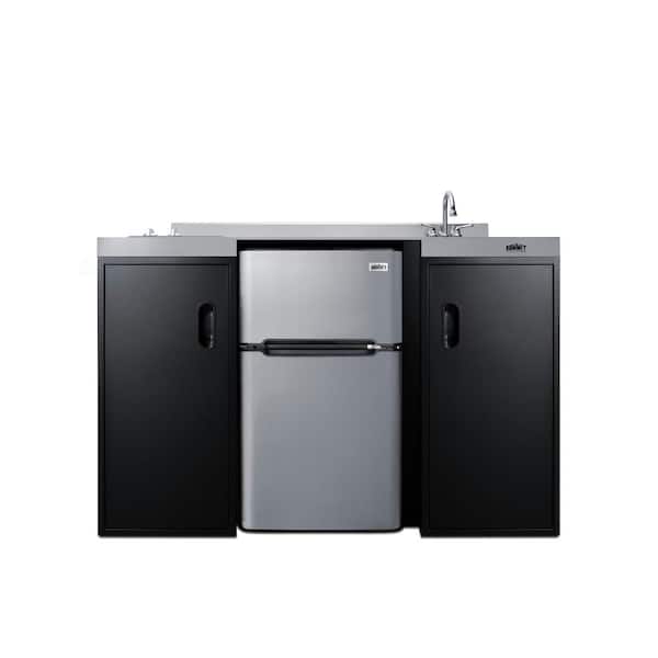 Summit Appliance 54 in. Compact Kitchen in Stainless Steel, ADA Compliant