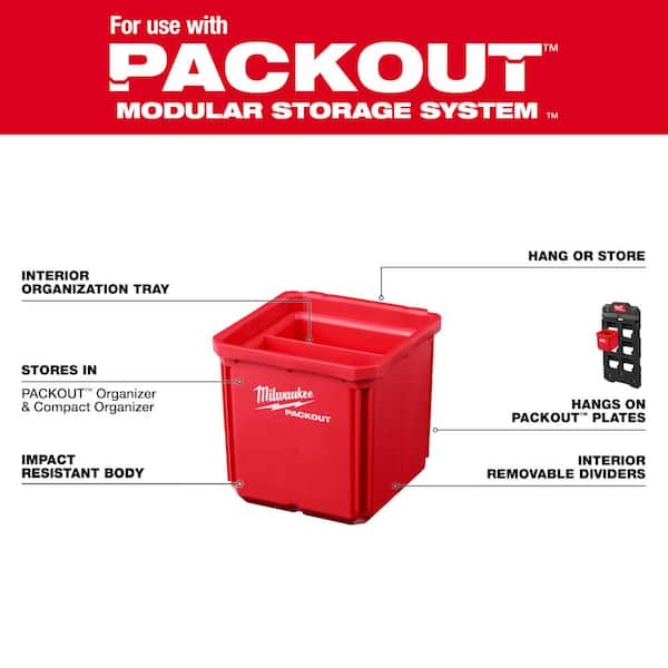 Parts Organizer Tower Fits 6 Dewalt/Milwaukee bins SKU: 030004 (Note:  Milwaukee bins #48-22-8030 is Discontinued)