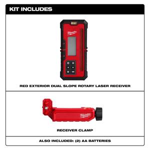 Red Exterior Dual Slope Rotary Laser Receiver