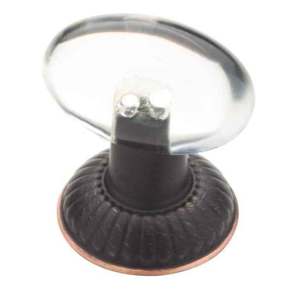 Liberty Palermo 1-5/16in. (34 mm) Bronze with Copper Highlights and Crystal Cabinet Knob