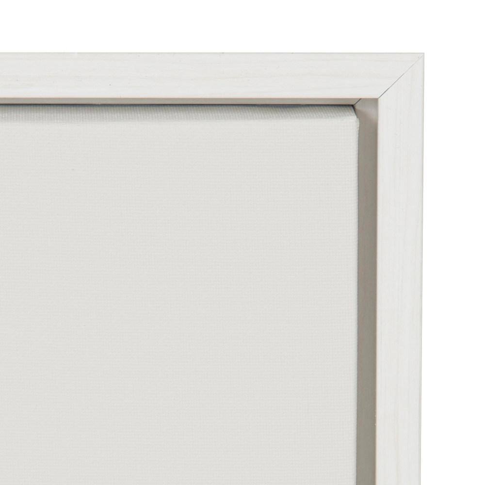 22" x 22" White Framed Cactus Canvas Wall Art