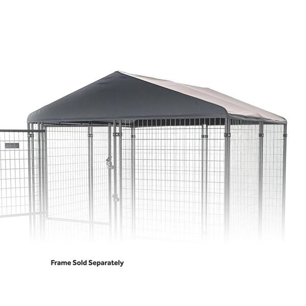 8 ft. x 8 ft. Steel Grey Canopy Executive Coverage Area - 0.0015-Acres  In-Ground Kennel Cover