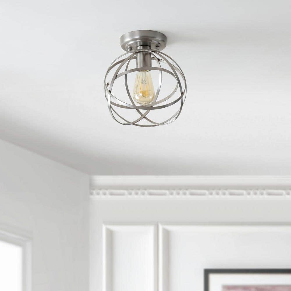 Alma 8.5" Chrome Glass LED Flush Mount Light