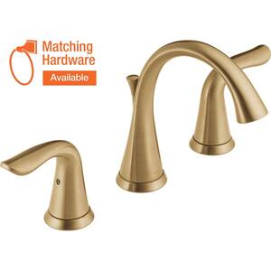 Lahara 8 in. Widespread 2-Handle Bathroom Faucet with Metal Drain Assembly in Champagne Bronze