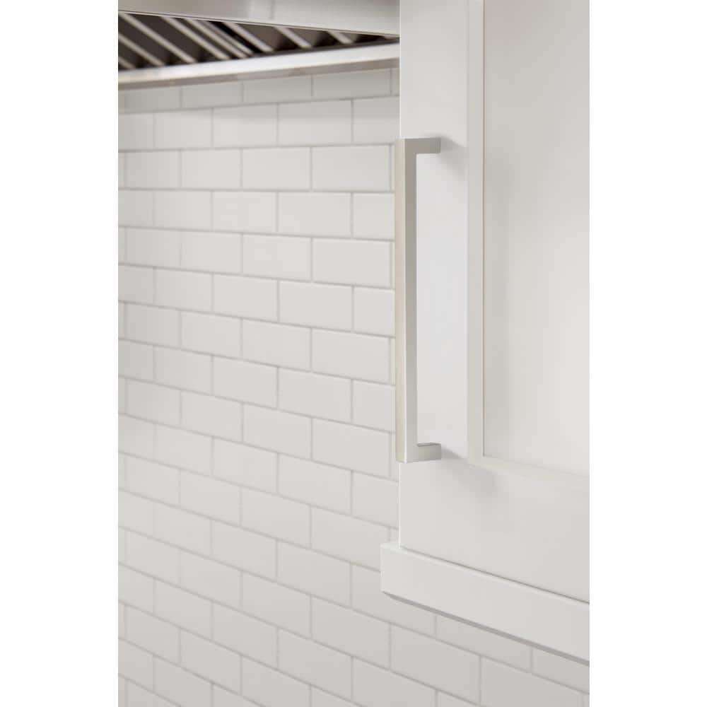 Monument 7-9/16 inch Satin Nickel Cabinet Pull with Mounting Hardware