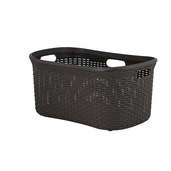 SUPERIO Brown Wicker Laundry Basket Indoor
