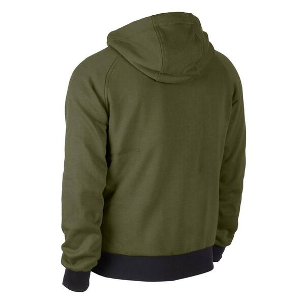 Men's Heated Fleece Jacket Army Green with 5200mAh Battery