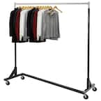 Black Metal Garment Clothes Rack 63 in. W x 62 in. H