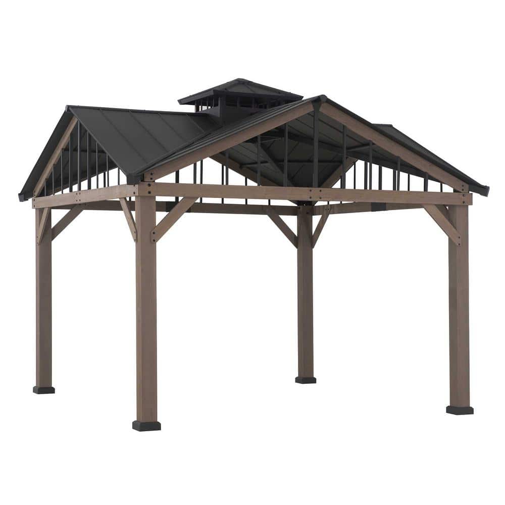 Sunjoy 12 ft. x 12 ft. Roanforth Gazebo A102002410 - The Home Depot