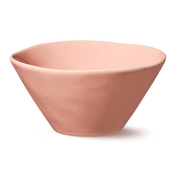 Desert Rose Set of 4 22 fl. oz. Pink Stoneware Ice Cream Bowl 6.25 in. x 3.25 in.