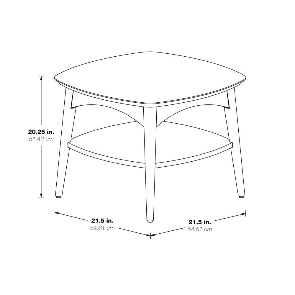 Copenhagen Mid-Century Modern Walnut Wood Accent Table