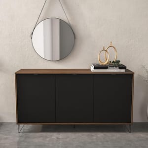 Montreal Walnut and Black Wood 59 in. Sideboard