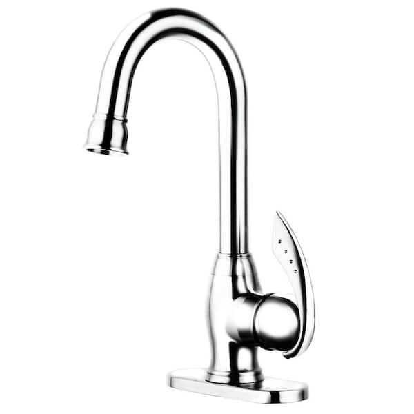 Yosemite Home Decor Single-Handle Bar Faucet in Polished Chrome with Base Plate