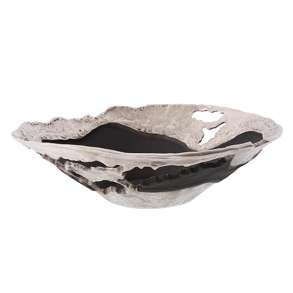 Marley Forrest Contemporary Nickel and Black Bowl, Large