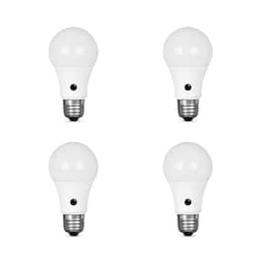 60-Watt Equivalent A19 IntelliBulb Dusk to Dawn LED Light Bulb Daylight (4-Pack)