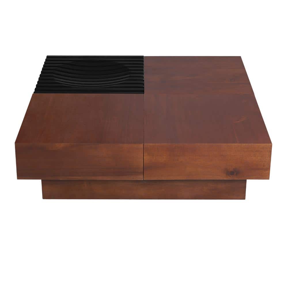 Retro-Style Acacia Wood Outdoor Storage Coffee Table — Brown & Black price history on PriceWatchPro