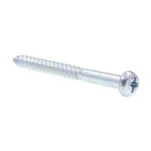 #12 x 2-1/2 in. Zinc Plated Steel Phillips Drive Round Head Wood Screws (25-Pack)