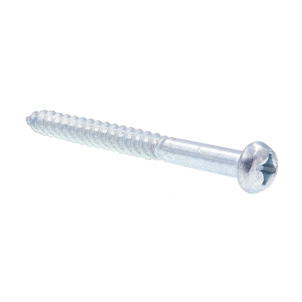 2 Silver Color Phillips Round-Head Wood Screws