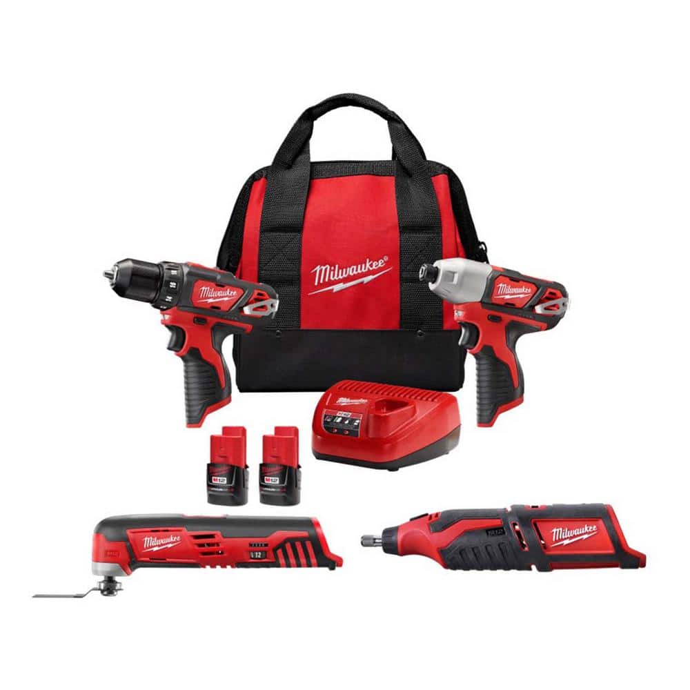 Milwaukee M12 12Volt LithiumIon Cordless 2Tool Combo Kit with M12 Oscillating MultiTool