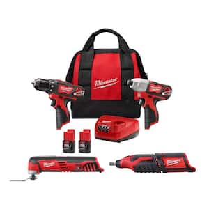 M12 12-Volt Lithium-Ion Cordless 2-Tool Combo Kit with M12 Oscillating Multi-Tool & M12 Rotary Tool