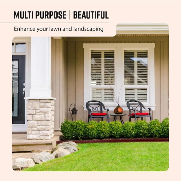 48 in. x 3 in. x 3 in. Red Castle Rubber Edging (48-Pack)