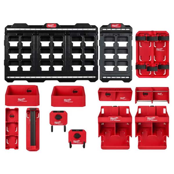 PACKOUT 14 in. x 10 in. Slatwall Accessories With Tool Holders in Red