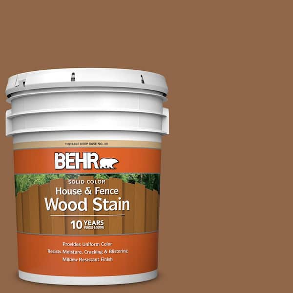 BEHR 5 gal. #SC-115 Antique Brass Solid Color House and Fence Exterior Wood Stain