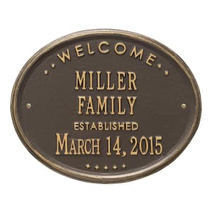 Welcome Oval Family Established Personalized Plaque