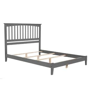 Mission Queen Traditional Bed in Grey