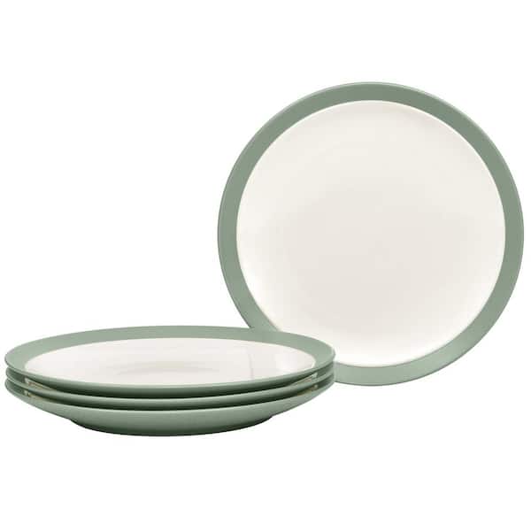 Noritake Colorwave Green 8.5 in. (Green) Stoneware Curve Salad Plates, (Set of 4)