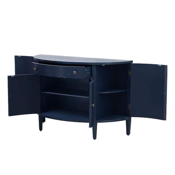 COWLOWN 47.2 in. W x 19.6 in. D x 31.8 in. H Bathroom Navy Blue Linen Cabinet