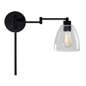 Edis 1-Light Bronze Wall Swing Arm Lamp