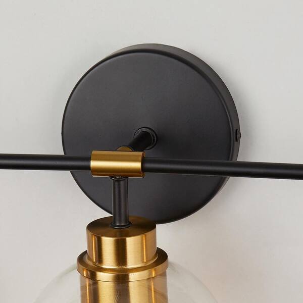 Lawrence 3-Light Aged Bronze and Brass Vanity Light by Home Decorators Collectio 