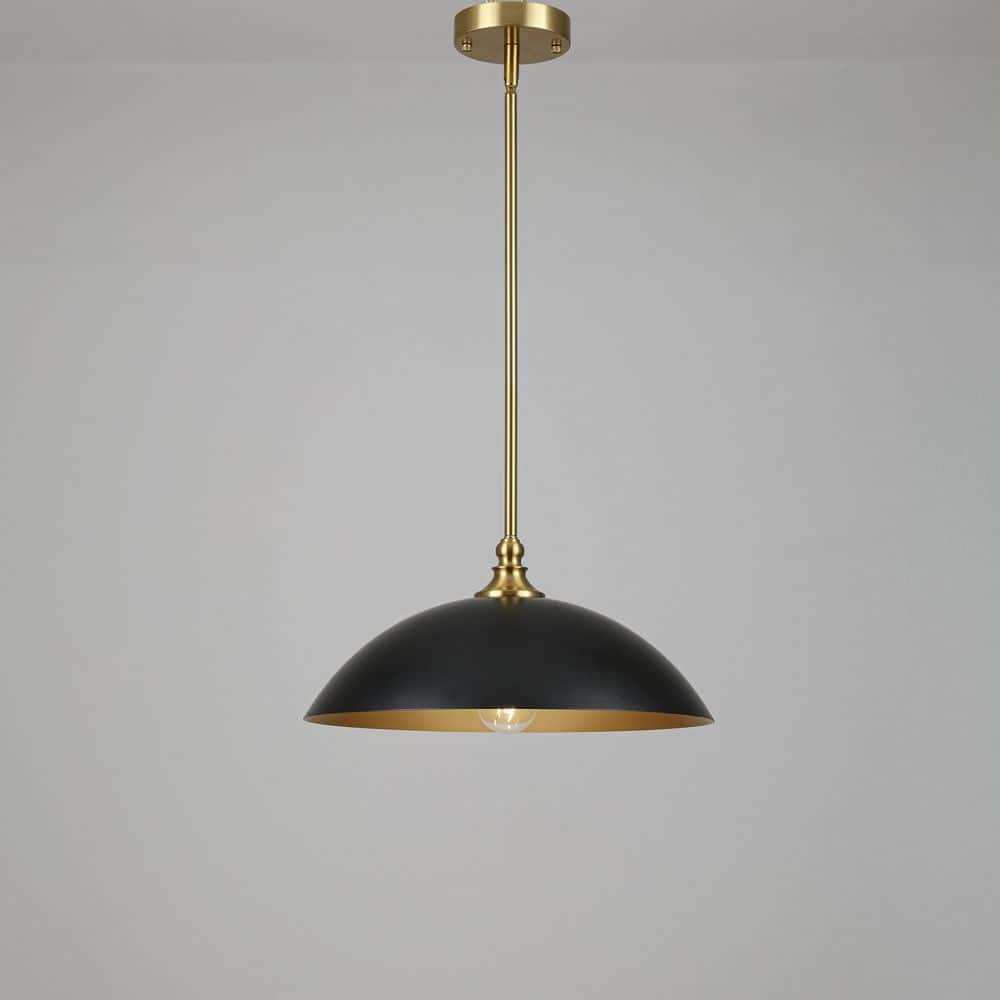 1-Light Modern Dome Pendant Light with Matte Black Shade for Kitchen Island Living Room Hallway price history on PriceWatchPro