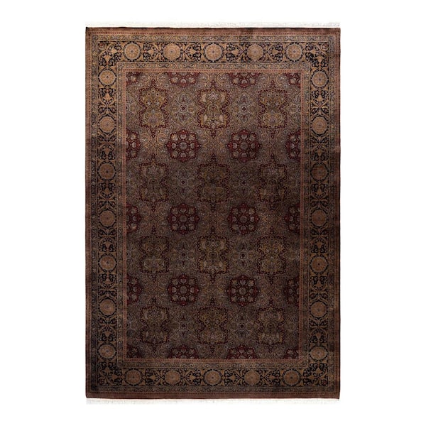 Solo Rugs Brown 6 ft. 5 in. x 9 ft. 3 in. Fine Vibrance One-of-a-Kind Hand-Knotted Area Rug
