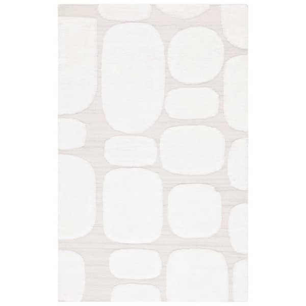 Manhattan Ivory/Beige 6 ft. x 9 ft. Geometric Area Rug