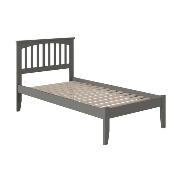 AFI Mission Twin Platform Bed with Open Foot Board in Grey AR8721009 ...