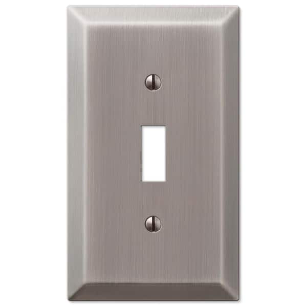 AMERELLE Metallic 1 Gang Toggle Steel Wall Plate - Antique Nickel