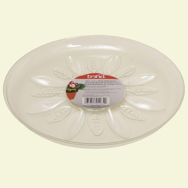 Bond Manufacturing 12 in. Heavy Duty Clear Plastic Saucer (12-Saucers per Pack)