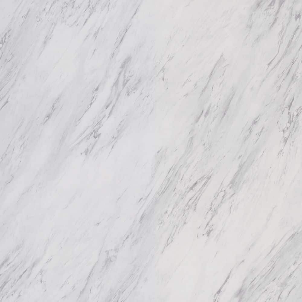 TrafficMaster - Carrara Marble 4 MIL x 12 in. W x 12 in. L Peel and Stick Water Resistant Vinyl Tile Flooring (30 sqft/case)