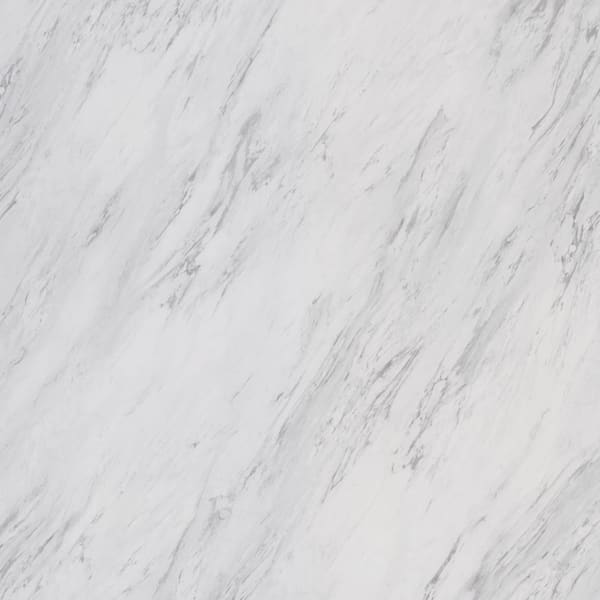 Carrara Marble 4 MIL x 12 in. W x 12 in. L Peel and Stick Water Resistant Vinyl Tile Flooring (30 sqft/case)