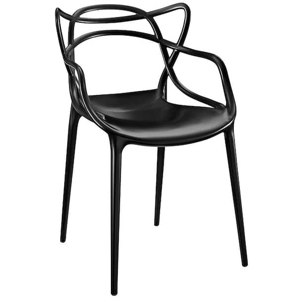 MODWAY Entangled Black Dining Arm Chair