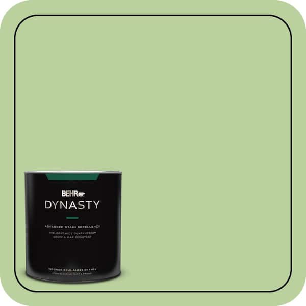 1 qt. #P380-4 Four Leaf Clover Semi-Gloss Enamel Interior Stain-Blocking Paint and Primer