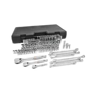 1/4 in., 3/8 in. and 1/2 in. Drive Standard and Deep SAE/Metric Mechanics Tool Set (110-Piece)